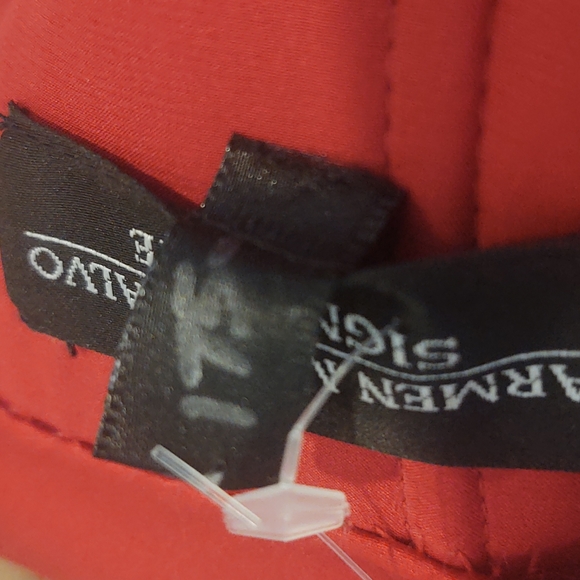 💃Carmen Marc Valvo Signature Size 10 Red Strapless Party Dress 🎉💃 - Picture 16 of 16